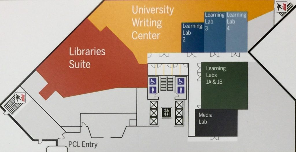 inside map of the Perry Castaneda Library.